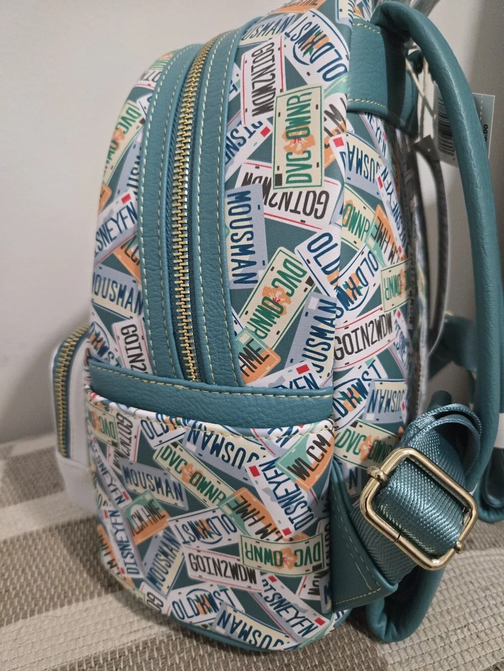 Disney Parks Old Key West License Plate Loungefly Backpack NWT
